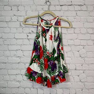 Aloha Fashion White Floral Tank Size 8